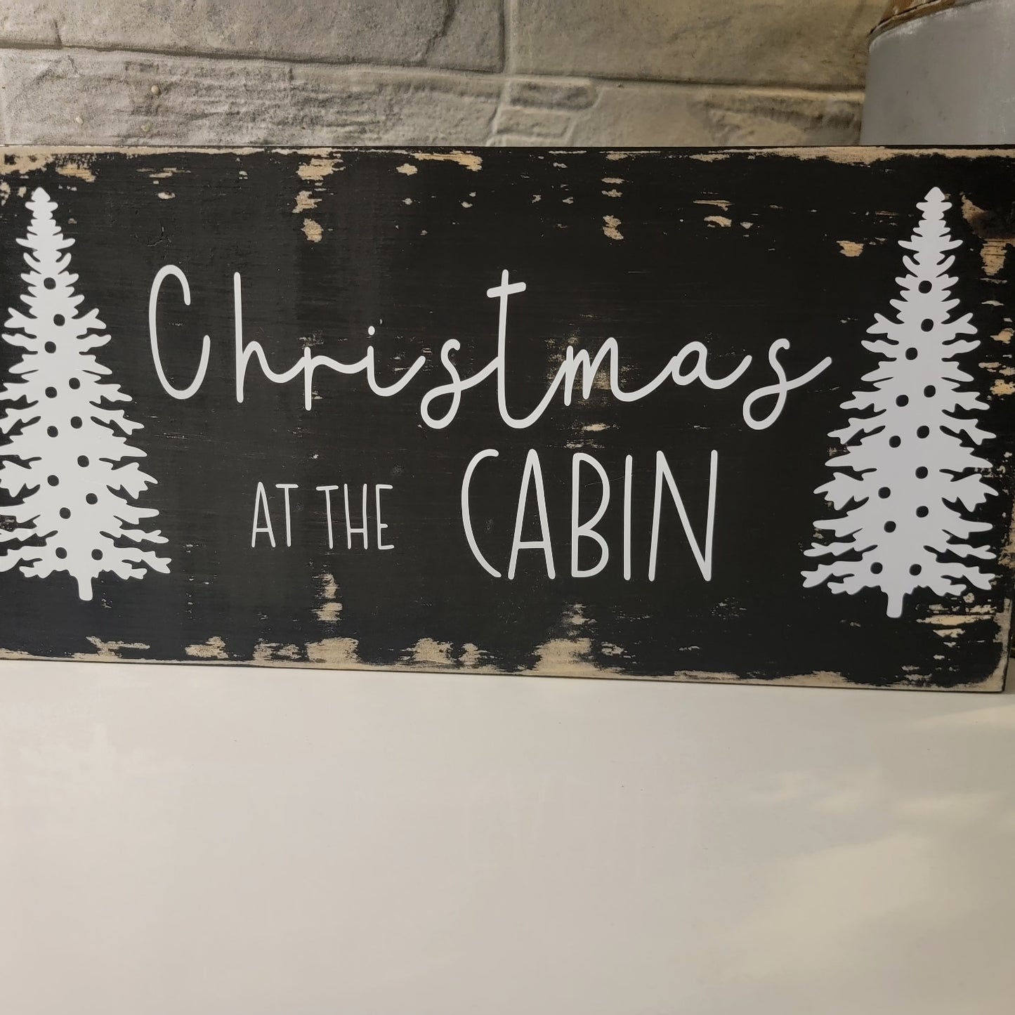 Rustic "Christmas Cabin" Sign