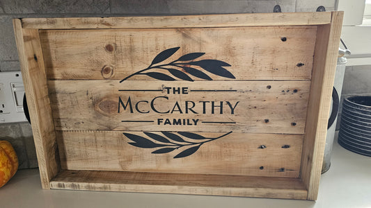 Customized Family Name Serving Trays